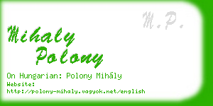 mihaly polony business card